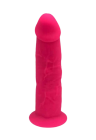 Różowe dildo z mocnym i cichym silnikiem sterowany pilotem - 17 cm