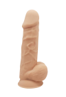 Wibrujące dildo z silikonu o podwójnej gęstości sterowane pilotem - 21,5  cm