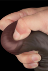 Niezwykłe, naturalne dildo z dwuwarstwowym trzonem - 40,5 cm