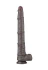 Niezwykłe, naturalne dildo z dwuwarstwowym trzonem - 40,5 cm