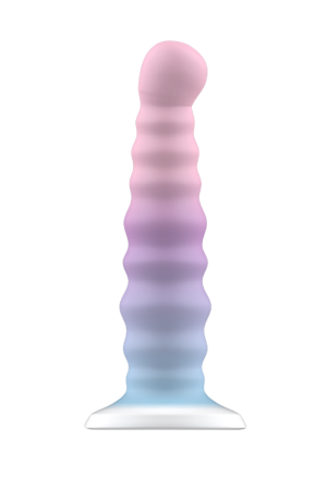 Silikonowe dildo o wyjątkowym wzorze i kolorze - 17 cm