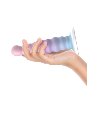 Silikonowe dildo o wyjątkowym wzorze i kolorze - 17 cm