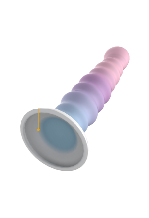 Silikonowe dildo o wyjątkowym wzorze i kolorze - 17 cm