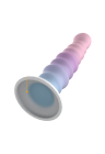 Silikonowe dildo o wyjątkowym wzorze i kolorze - 17 cm