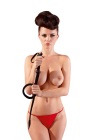 Czarny, pleciony bicz do chłosty - długość 90 cm