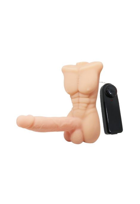 Wibrujące dildo zakończone męskim korpusem