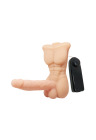 Wibrujące dildo zakończone męskim korpusem