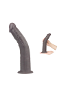 Realistyczne dildo z dwuwarstwowym trzonem z wibracją i funkcją rotacji sterowane pilotem