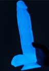 Świecące w ciemności duże dildo - 26 cm