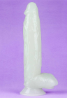 Świecące w ciemności duże dildo - 26 cm