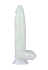 Świecące w ciemności duże dildo - 26 cm