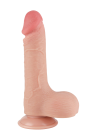 Realistyczne dildo z przesuwną skórką - 19,5 cm