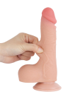 Realistyczne dildo z przesuwną skórką - 19,5 cm
