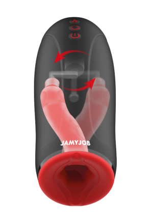Podgrzewany masturbator z oscylacją i wibracją