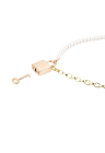 Nieszablonowy choker połączenie łańcuszka i białych pereł