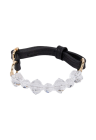 Wysublimowany choker z transparentnych, nieregularnych kamieni