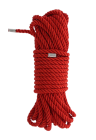 Czerwona, miękka lina do Shibari lub Kinbaku, 10 m