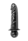 Knebel z dildo 2 w 1 - czarny gag analny