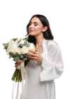 Elegancki, kremowy zestaw Just Married