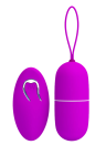 Jajeczko na baterię z wibracjami + pilot, purpurowe
