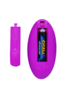 Jajeczko na baterię z wibracjami + pilot, purpurowe