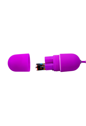 Jajeczko na baterię z wibracjami + pilot, purpurowe