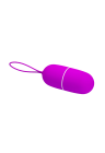 Jajeczko na baterię z wibracjami + pilot, purpurowe