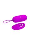 Jajeczko na baterię z wibracjami + pilot, purpurowe
