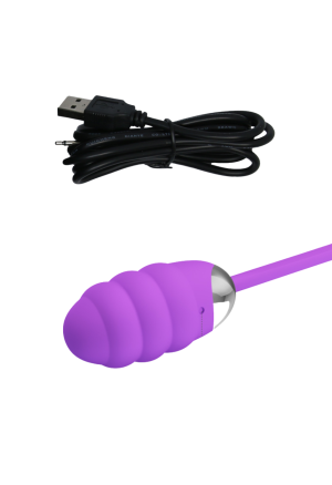 Purpurowe jajko wibrujące z zapamiętywaniem ustawień