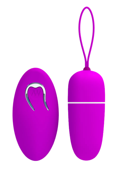 Purpurowe jajko wibrujące z pilotem