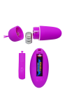 Purpurowe jajko wibrujące z pilotem