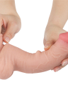 Realistyczne dildo z przesuwną skórką - 21 cm