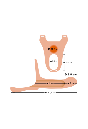 Bardzo miękki strap-on męski, przedłużka +5 cm
