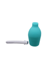 Niebieska, elastyczna gruszka analna - 310 ml