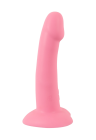 Różowy wibrator wykonany z jedwabiście gładkiego silikonu - 19 cm