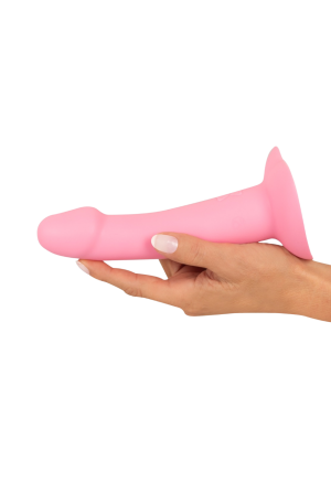 Różowy wibrator wykonany z jedwabiście gładkiego silikonu - 19 cm