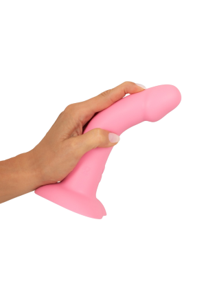 Różowy wibrator wykonany z jedwabiście gładkiego silikonu - 19 cm