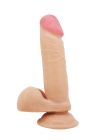 Niezwykle realistyczne dildo z przyssawką i przesuwną skórką - 20,5cm