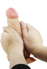 Niezwykle realistyczne dildo z przyssawką i przesuwną skórką - 20,5cm