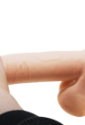 Niezwykle realistyczne dildo z przyssawką i przesuwną skórką - 20,5cm