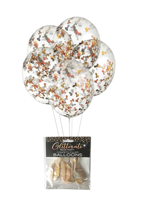 Balony z penisowym konfetti