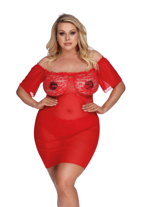 Koszulka z koronki plus size Koszulka z koronki plus size