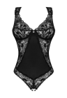 erotyczne body z czarnej koronki
