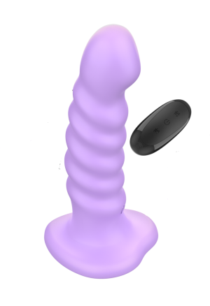 Wibrujące dildo na przyssawce sterowane pilotem