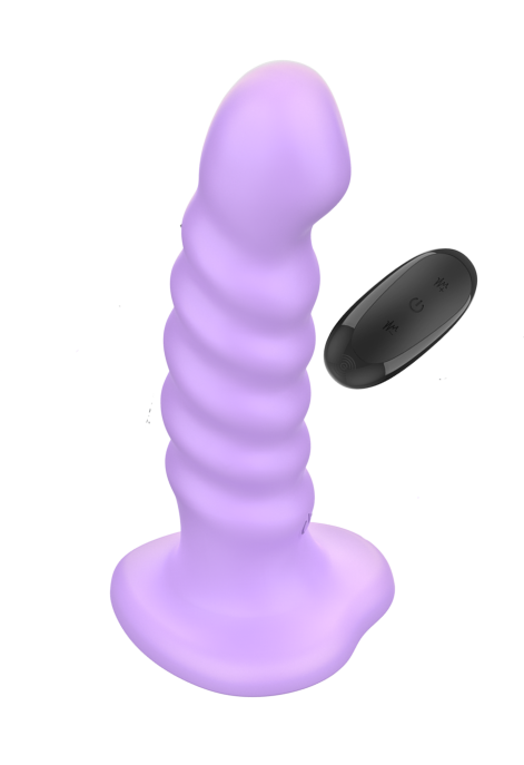 Wibrujące dildo na przyssawce sterowane pilotem