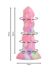 Kolorowe dildo ze stymulującą teksturą - 15,5 cm
