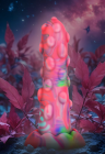 Kolorowe dildo ze stymulującą teksturą - 15,5 cm