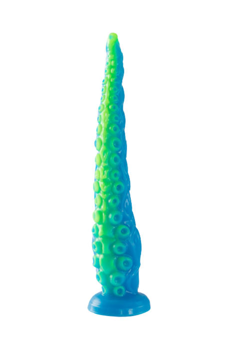 Fantazyjne, fluorescencyjne dildo - macka, 25,5 cm