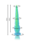 Fantazyjne, fluorescencyjne dildo - macka, 25,5 cm