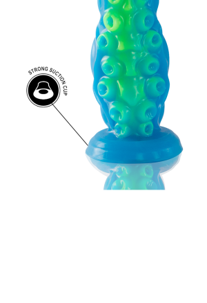 Fantazyjne, fluorescencyjne dildo - macka, 25,5 cm